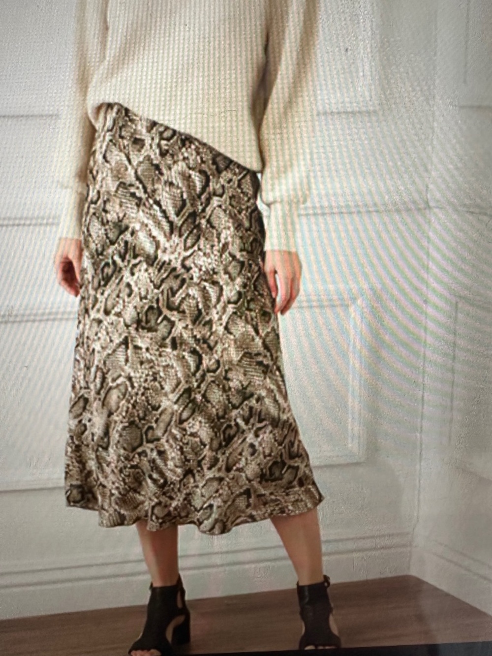 NWT. Karen Kane Rustic Charm Bias Cut Midi.